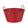 Round Xmas Basket Red