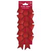 Christmas Glitter Bows, 3 pk - Red
