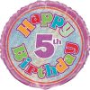 18" Foil Prism Happy 5th Birthday Balloon