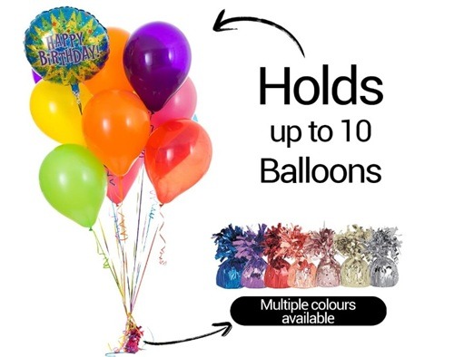 6 x Green Helium Latex Balloon Weight with Ribbon Roll - Image 2