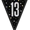 13th Black Glitz Bunting