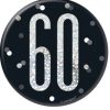 Glitz Black & Silver 60th Birthday Badge