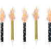 Glitz 3 Black & 2 Gold Fountain Candles