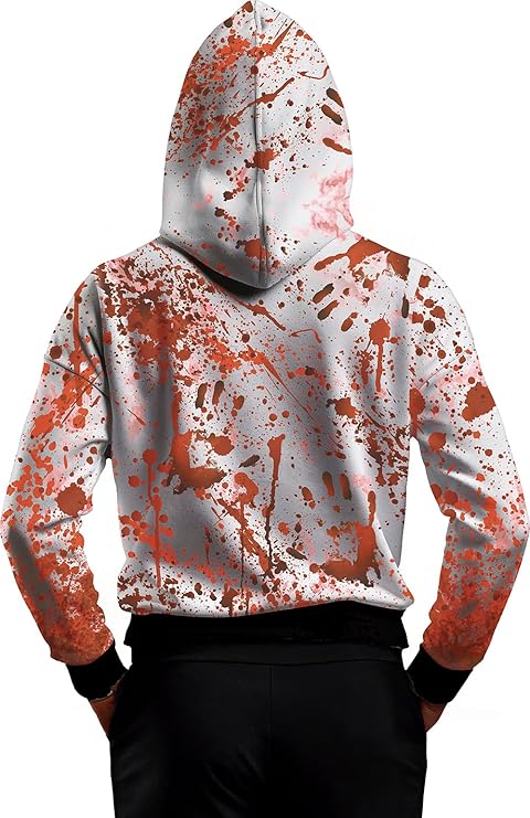 Bloody Hoodie Costume with Mask - Image 2