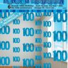Hanging Swirl Glitz Blue 100th Birthday Decorations, Pack of 6