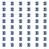 Hanging Swirl Glitz Blue 30th Birthday Hanging Decorations, Pack of 6