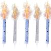 Glitz 3 Blue & 2 Silver Fountain Candles