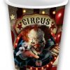 Horror Clown Circus Paper Cups Small 6 Pcs