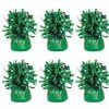 6 x Green Helium Latex Balloon Weight with Ribbon Roll