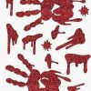Bloody Handprint Glitter Stickers