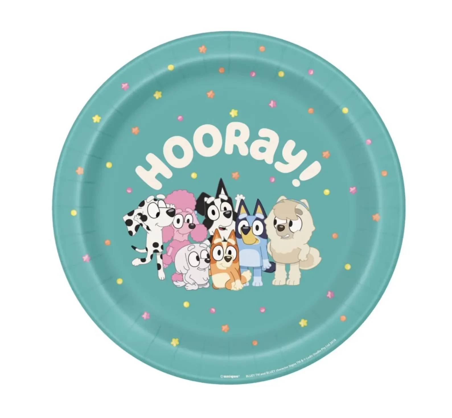 Bluey Hooray Paper Plate