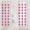 Birthday Glitz Pink & Silver 13th Hanging Decorations - Pack of 6