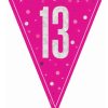 13th Pink Glitz Bunting