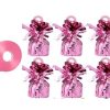 6 x Pink Helium Latex Balloon Weight with Ribbon Roll