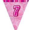 7th Pink Glitz Bunting