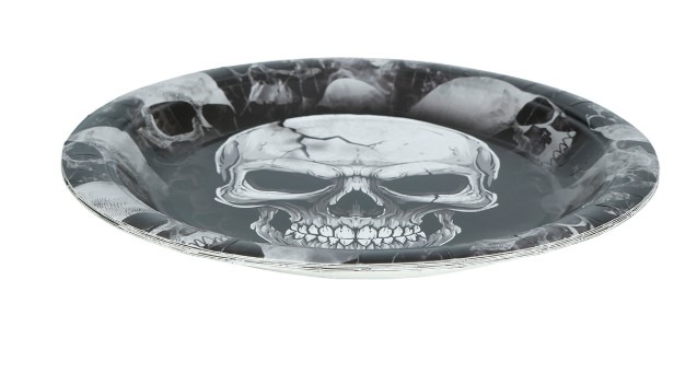 Scary Skull Paper Plates 6 Pcs - Image 3