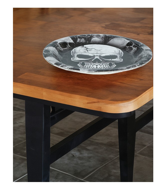 Scary Skull Paper Plates 6 Pcs - Image 4