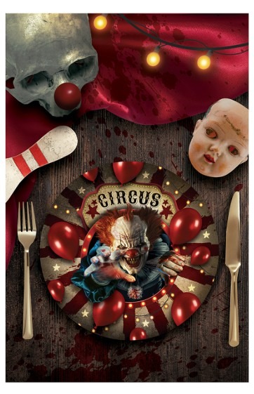 Halloween Horror Clown Circus Paper Plates 6pcs - Image 3