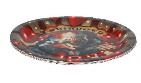 Halloween Horror Clown Circus Paper Plates 6pcs - Image 4