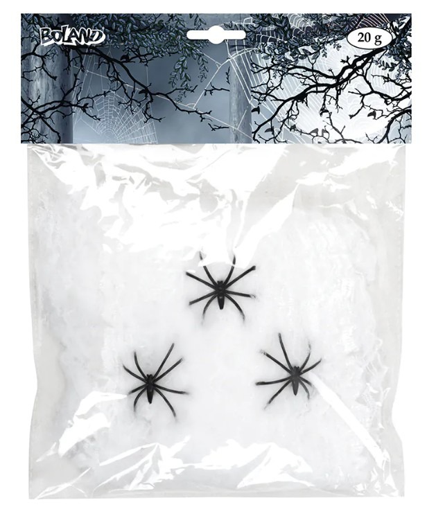 Decorative Spider Web for Halloween (White, 20 g)