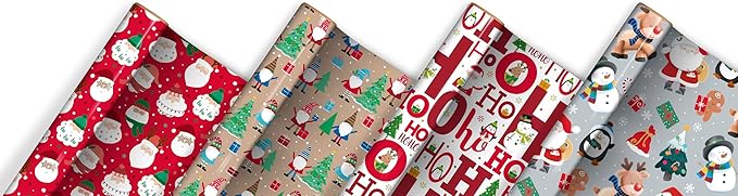 Christmas Wrapping Paper 4m x 8 Rolls (X-36443-GWC_1) - Image 3