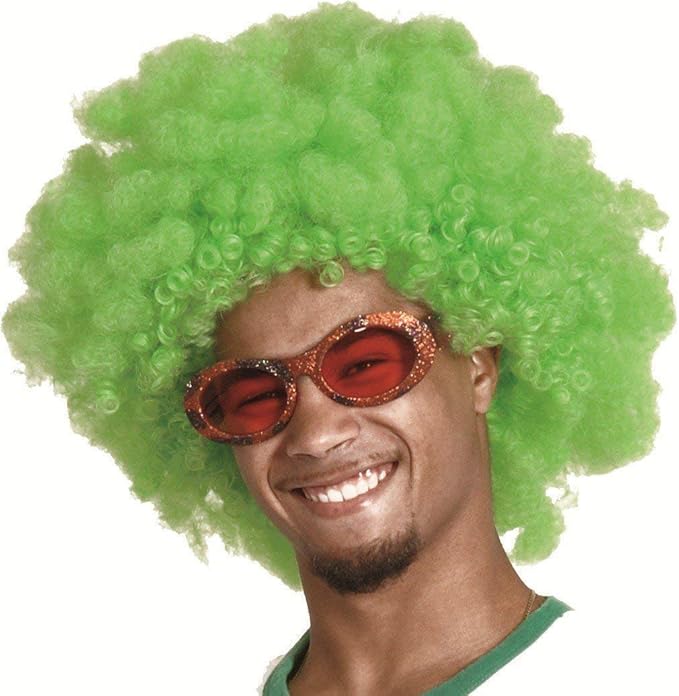 Afro Green Wig