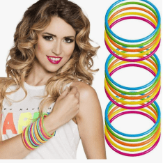 15 Pieces Multi-Coloured Rave UV Bracelets
