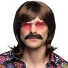 Adult Wig Gary with Moustache