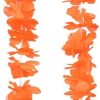 Fabric Orange Hawaiian Garland Lei