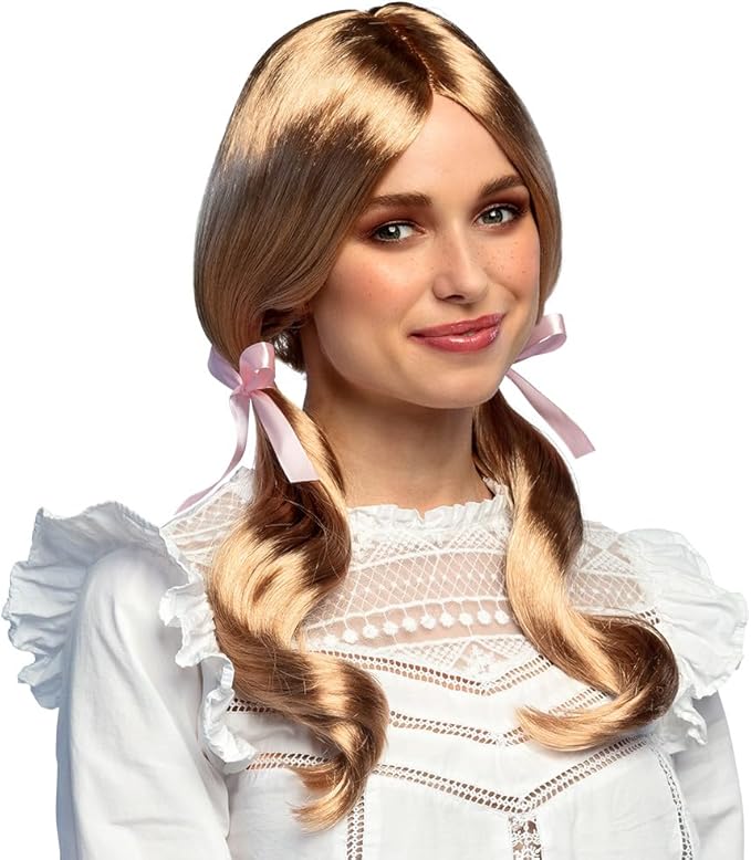 School Girl Long Blonde Hair Wig