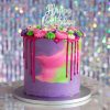 Silver 'happy birthday' Cake topper