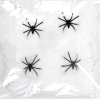 Decorative Spider Web with 4 Spiders for Halloween (White, 60 g)