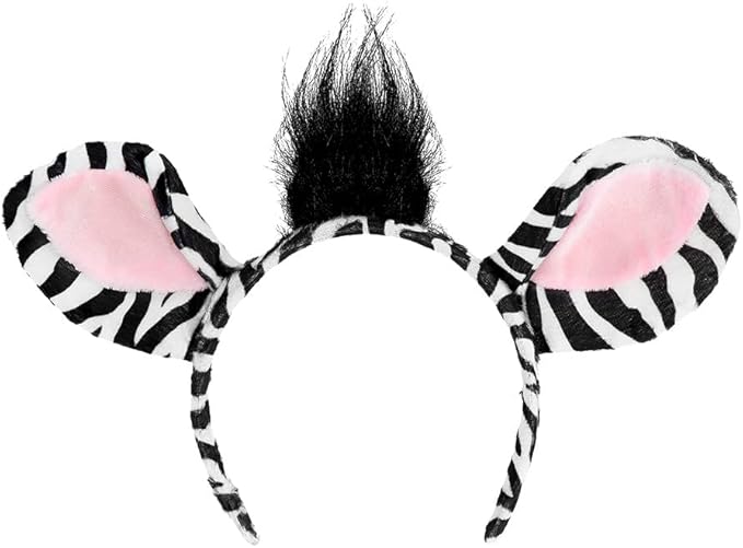 Zebra Fancy Dress Kit with Headband and Tail - Image 2