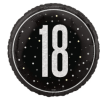 Foil Glitz Black 18th Birthday Balloon