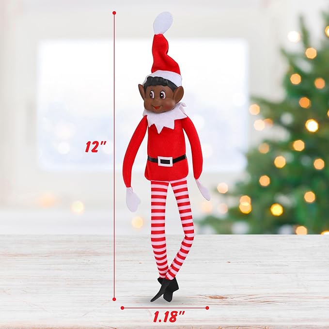 4 x Black Boy Vinyl Face Elf - Image 3