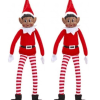 2 x Red personalised Boy Vinyl Face Elf