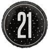 Foil Glitz Black 21st Birthday Balloon
