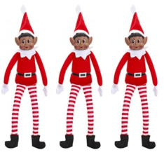 3 x Red personalised Boy Vinyl Face Elf