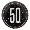 Foil Glitz Black 50th Birthday Balloon