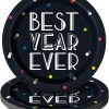 New Year Neon Dots Plates
