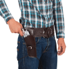 Brown Cowboy Belt and Holster Faux Leather