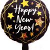 Round Black and Gold Color Foil Balloon