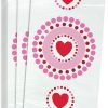 Cellophane Radiant Hearts Valentine Party Bags, Pack of 20