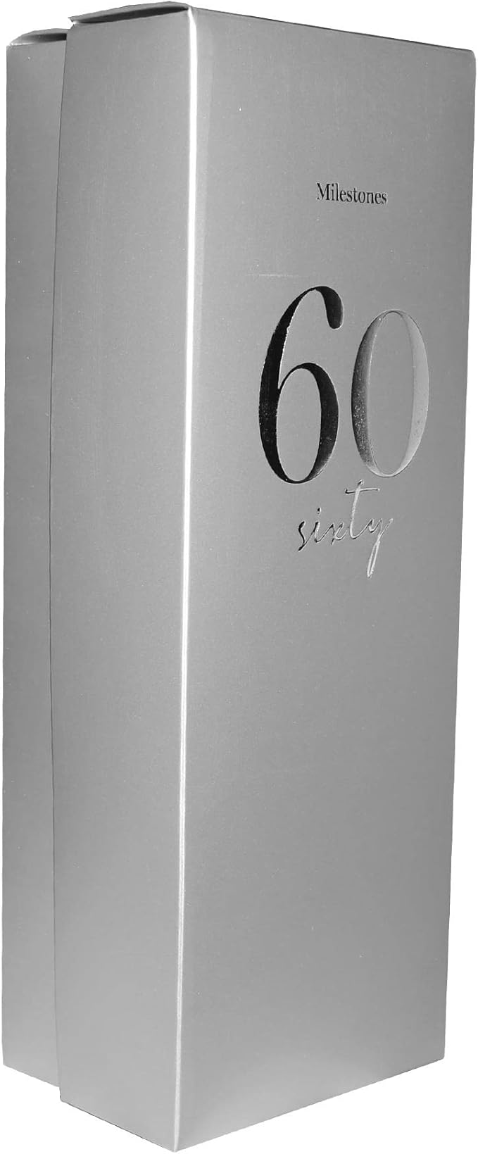 60th Birthday Champagne Flute Glass with Silver Detail - Image 4