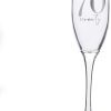 70th Birthday Champagne Flute Glass with Silver Detail