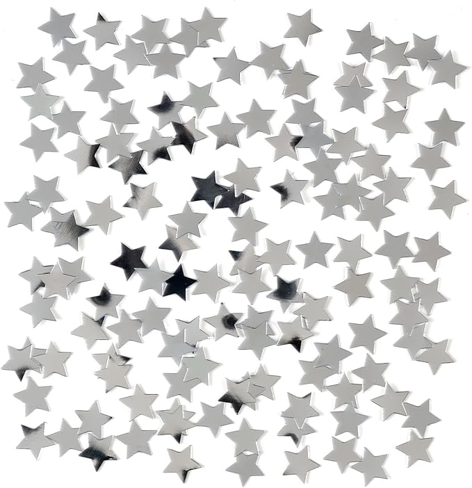 Sparkling Silver Stars Confetti (14g) 1 Pack - Image 3