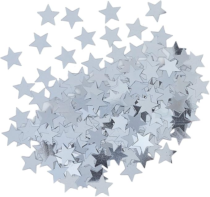 Sparkling Silver Stars Confetti (14g) 1 Pack