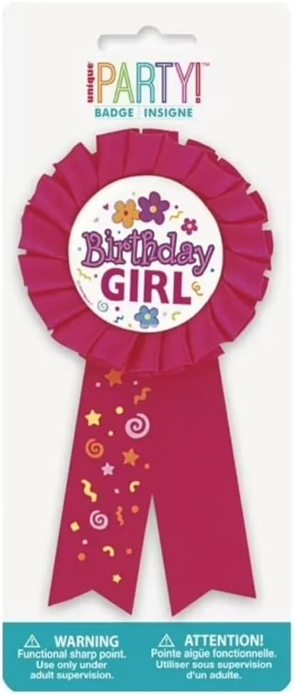 Birthday Girl Multicolor Award Badge (17cm x 8cm) 1 Count - Image 3
