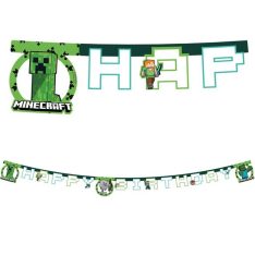 Minecraft Die-Cut Paper Banner