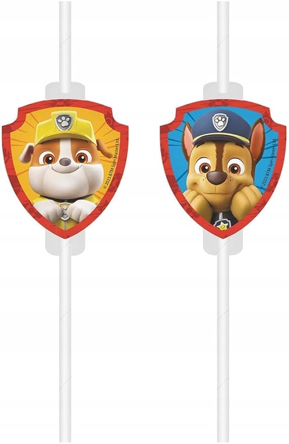 Paw Patrol 4 Drinking Straws